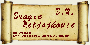 Dragić Miljojković vizit kartica